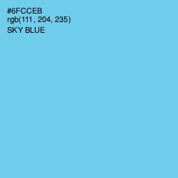 #6FCCEB - Sky Blue Color Image